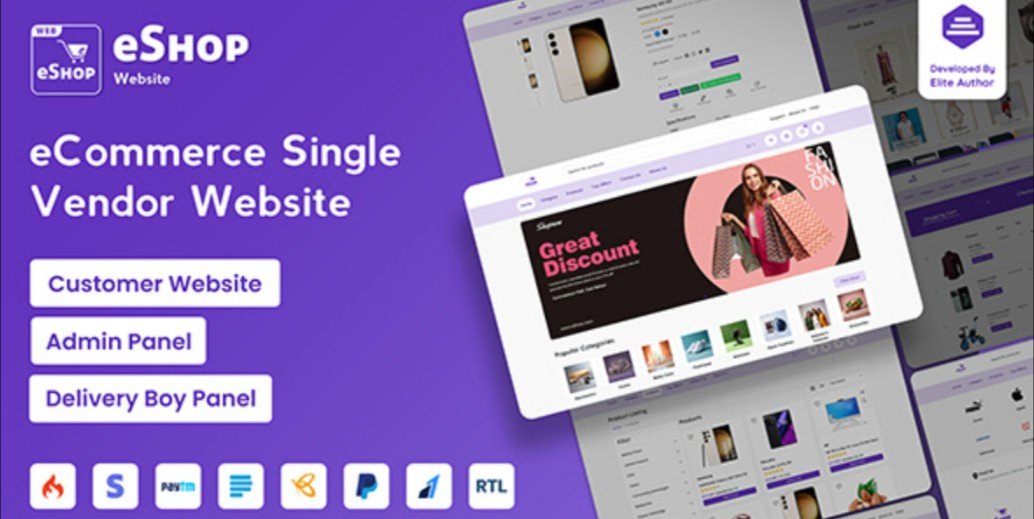 eShop Web â€“ eCommerce Single Vendor Website PHP Script